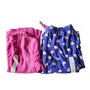 Great Northwest Clothing Company NWT Pink Top and Blue Penguin Pajama Pants
